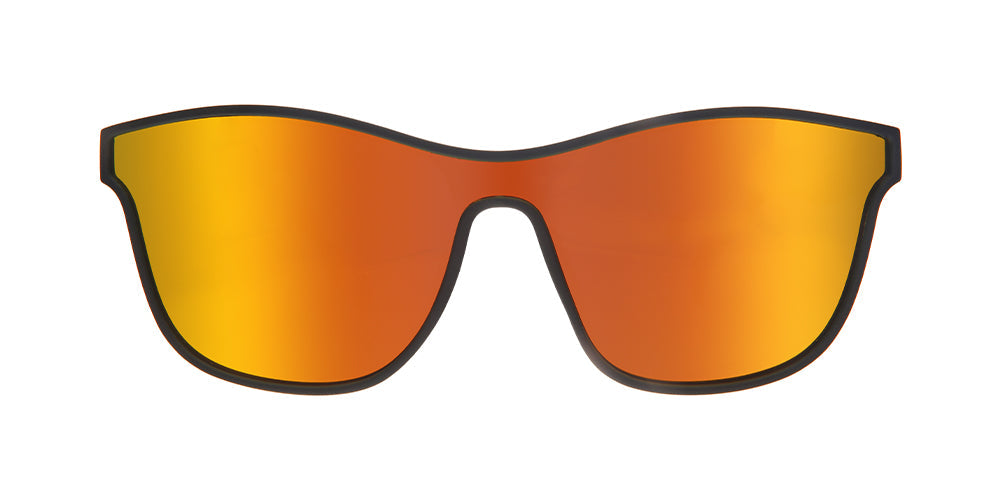 From Zero to Blitzed |black futuristic style sunglasses with amber lenses | goodr sunglasses